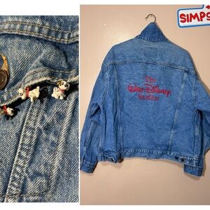 90s Vintage Walt Disney Studios Promotional Jean Jacket 101 Dalmatians Size XL
